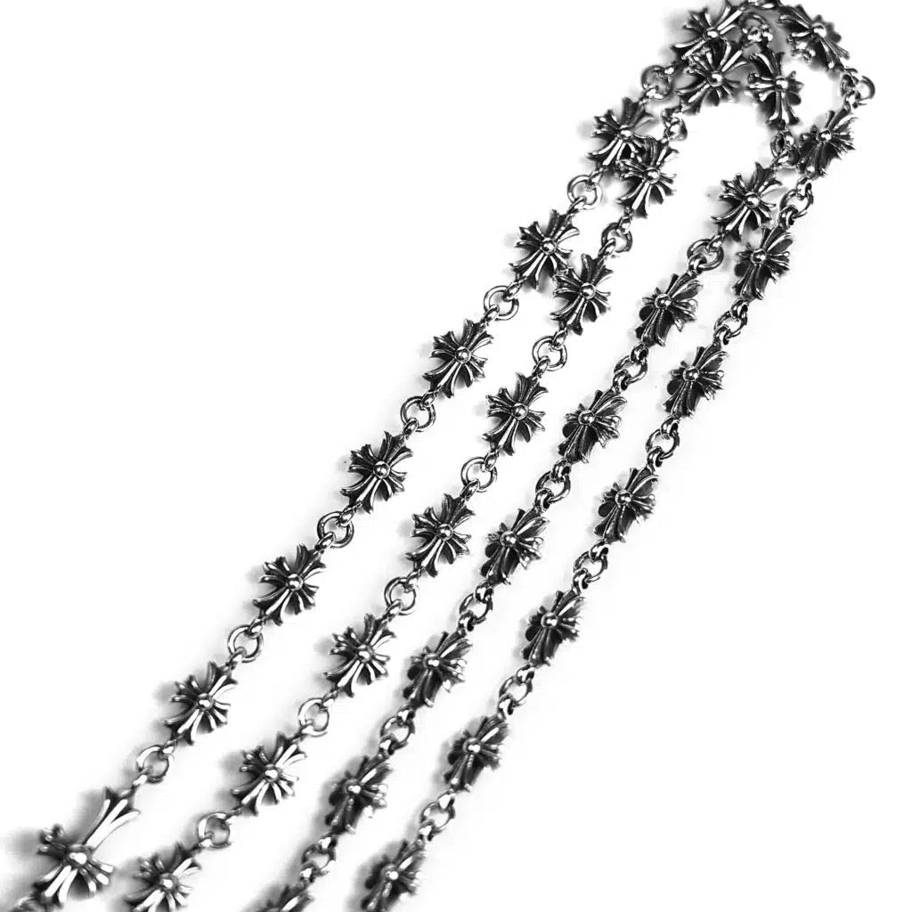 크롬하츠 크로스 앤 베이비팻 참, 작은 E CH 플러스 분필 체인