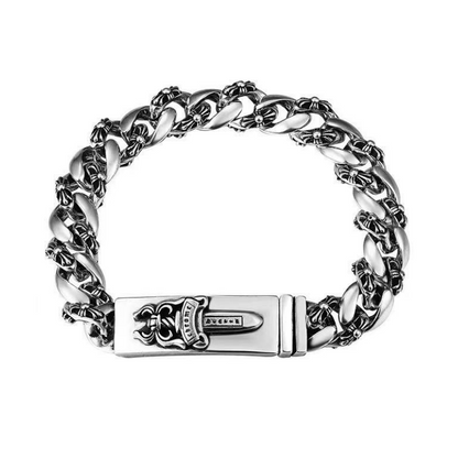 Chrome Hearts ダガーID ファンシーリンククリップブレスレット -9