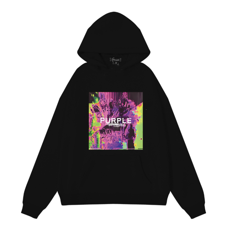보라색 새 후드티 1980 