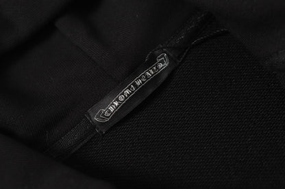 Chrome Hearts カラフルラインストーン パーカー - ブラック ゴシック ストリート スウェットシャツ 2608 