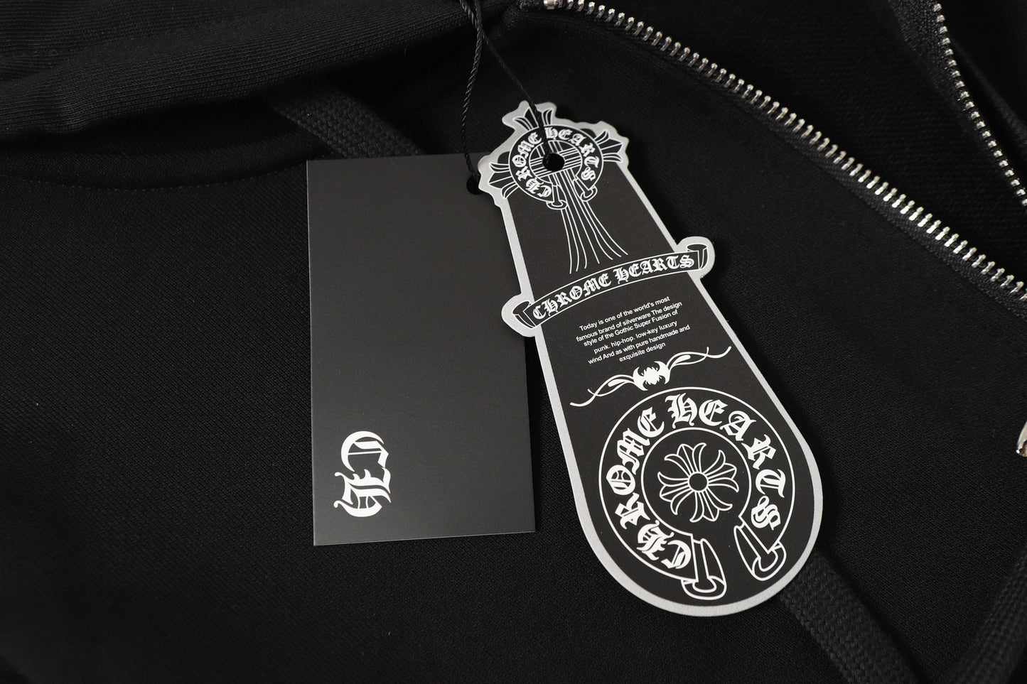 Chrome Hearts カラフルラインストーン パーカー - ブラック ゴシック ストリート スウェットシャツ 2608 