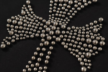 Chrome Hearts ラインストーン クロス パーカー - ブラック ゴシック ストリートウェア スウェットシャツ 2633 