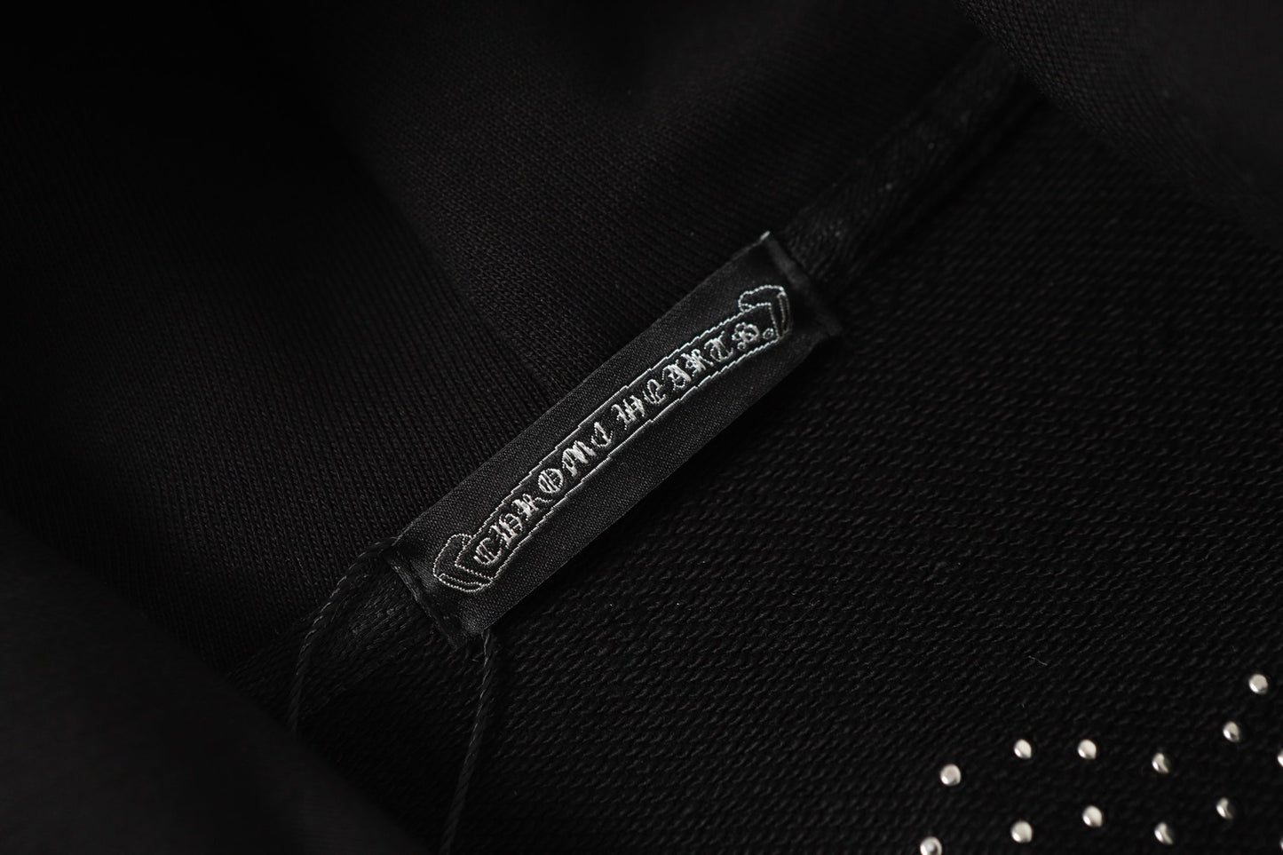 Chrome Hearts ラインストーン クロス パーカー - ブラック ゴシック ストリートウェア スウェットシャツ 2633 