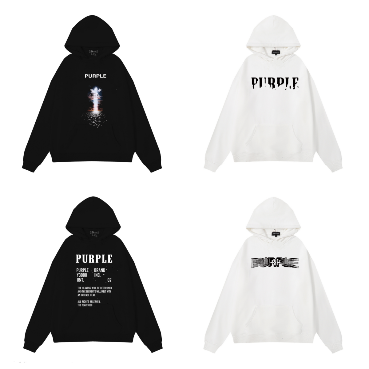 퍼플 뉴 후디 992 