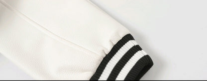 크롬하츠 블랙 화이트 스트리트 스타일 야구 코트 0002 