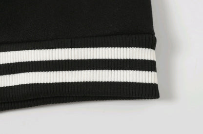 크롬하츠 블랙 화이트 스트리트 스타일 야구 코트 0002 