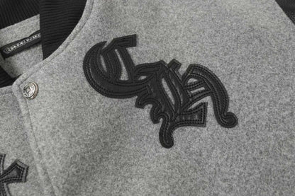 Chrome Hearts マルチクロス バーシティジャケット - グレーブラック ストリートジャケット 2215 