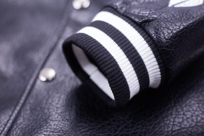 크롬하츠 자수 슬리브 바시티 재킷 - 블랙 스트리트웨어 코트 5577 