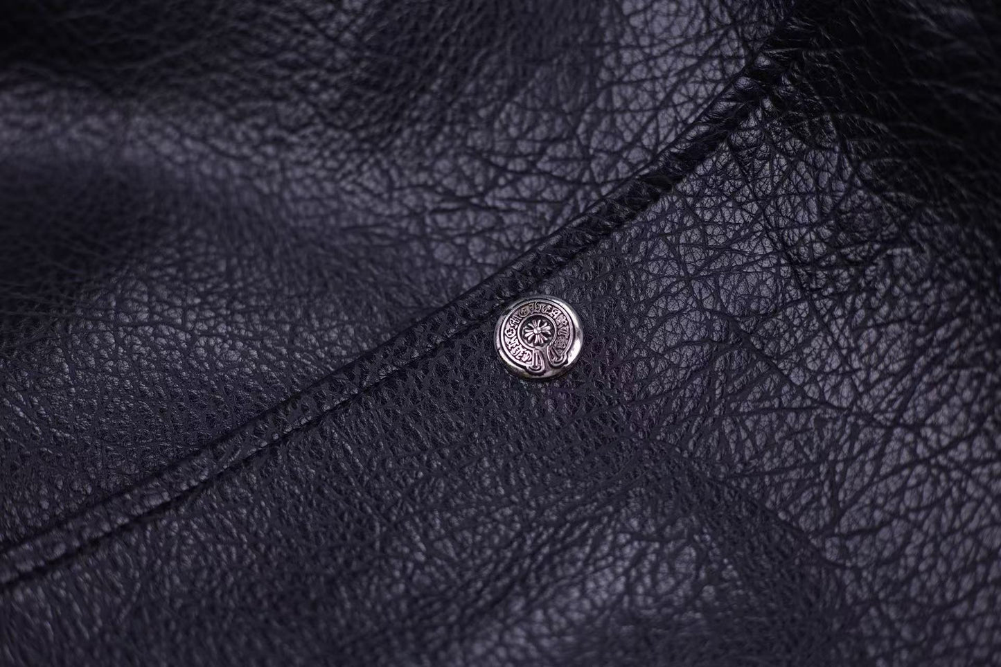 크롬하츠 자수 슬리브 바시티 재킷 - 블랙 스트리트웨어 코트 5577 