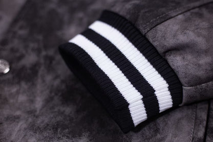 크롬하츠 플뢰르 드 리스 패치 바시티 재킷 - 그레이 타이다이 아우터웨어 A5588