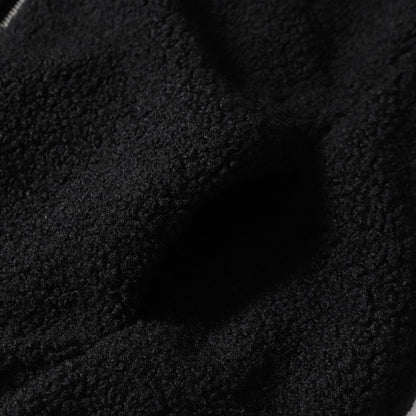 크롬하츠 호스슈 자수 셰르파 재킷 - 블랙 크림 고딕 코트 825 