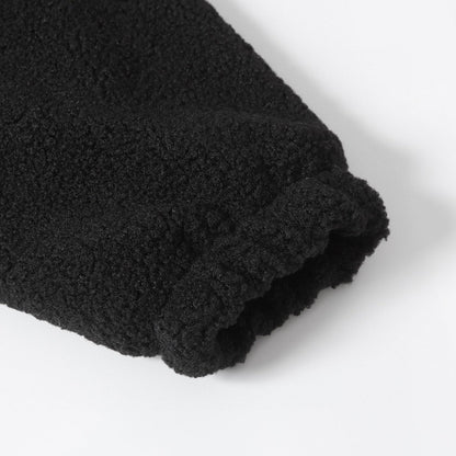 크롬하츠 호스슈 자수 셰르파 재킷 - 블랙 크림 고딕 코트 825 