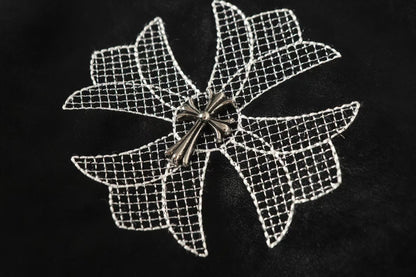 크롬하츠 호스슈 크로스 재킷 - 블랙 스트리트 자수 코트 8800 