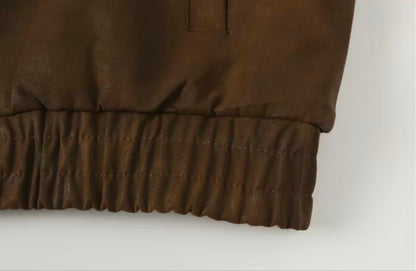 Chrome Hearts クロスパッチ スエードジャケット - ブラウン ゴシック ストリートウェア アウターウェア 8833 