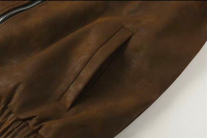 Chrome Hearts クロスパッチ スエードジャケット - ブラウン ゴシック ストリートウェア アウターウェア 8833 