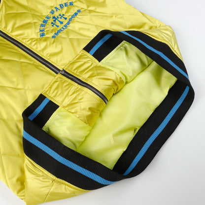 크롬하츠 플레이밍 유스 봄버 재킷 - 옐로우 블랙 그래픽 스트리트 코트 D10 