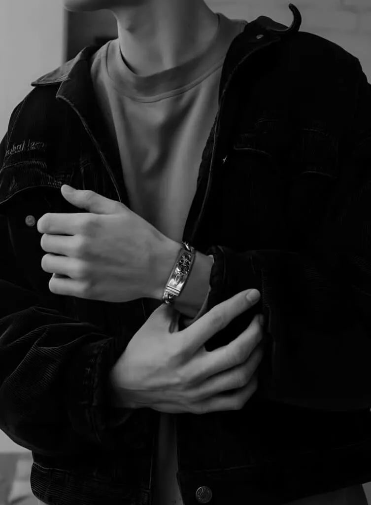 Chrome Hearts ダガーID ファンシーリンククリップブレスレット -6