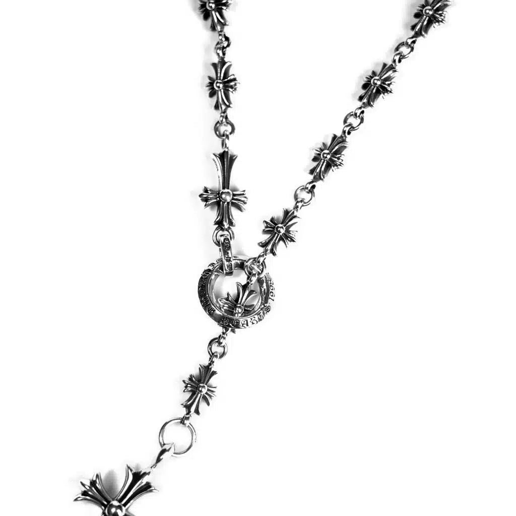 크롬하츠 크로스 앤 베이비팻 참, 작은 E CH 플러스 분필 체인