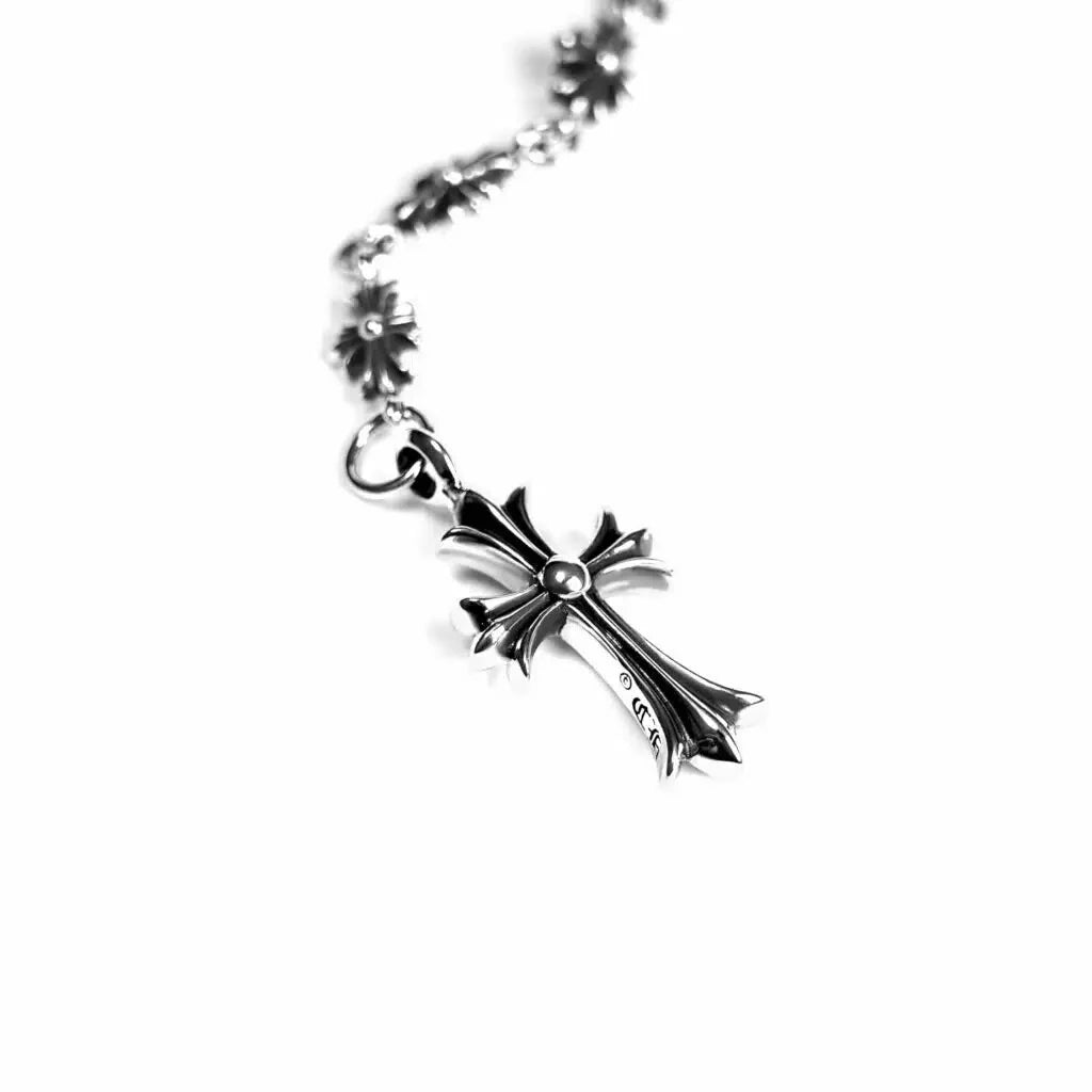 크롬하츠 크로스 앤 베이비팻 참, 작은 E CH 플러스 분필 체인