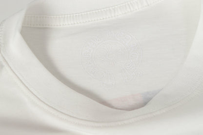 Chrome Hearts ロゴフラッグ ロングスリーブTシャツ - ブラック ホワイト ゴシック ストリート Tシャツ K2126 