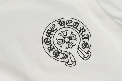 Chrome Hearts ロゴフラッグ ロングスリーブTシャツ - ブラック ホワイト ゴシック ストリート Tシャツ K2126 