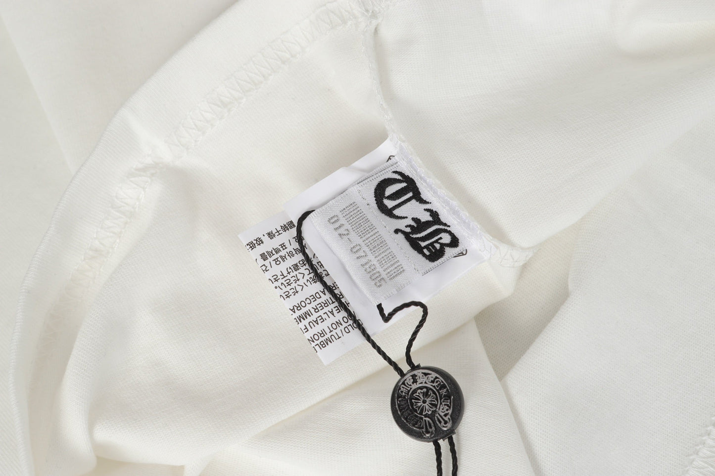 Chrome Hearts ロゴフラッグ ロングスリーブTシャツ - ブラック ホワイト ゴシック ストリート Tシャツ K2126 