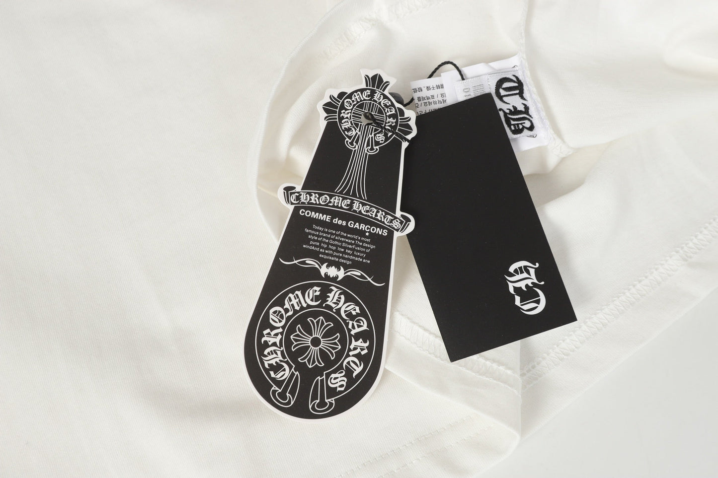 Chrome Hearts ロゴフラッグ ロングスリーブTシャツ - ブラック ホワイト ゴシック ストリート Tシャツ K2126 
