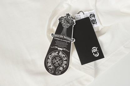 Chrome Hearts ロゴフラッグ ロングスリーブTシャツ - ブラック ホワイト ゴシック ストリート Tシャツ K2126 