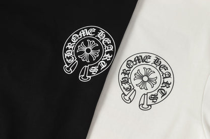 Chrome Hearts ロゴフラッグ ロングスリーブTシャツ - ブラック ホワイト ゴシック ストリート Tシャツ K2126 