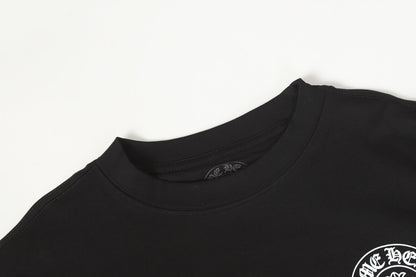 Chrome Hearts ロゴフラッグ ロングスリーブTシャツ - ブラック ホワイト ゴシック ストリート Tシャツ K2126 