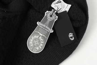 Chrome Hearts ゴシッククロス ニットカーディガン - ブラックグレー ストリートウェア ジャケット 904 