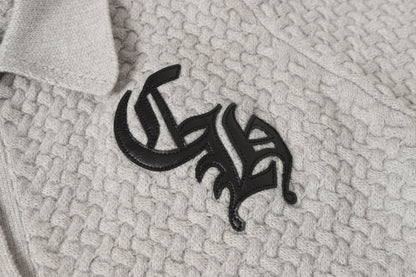 Chrome Hearts ゴシッククロス ニットカーディガン - ブラックグレー ストリートウェア ジャケット 904 