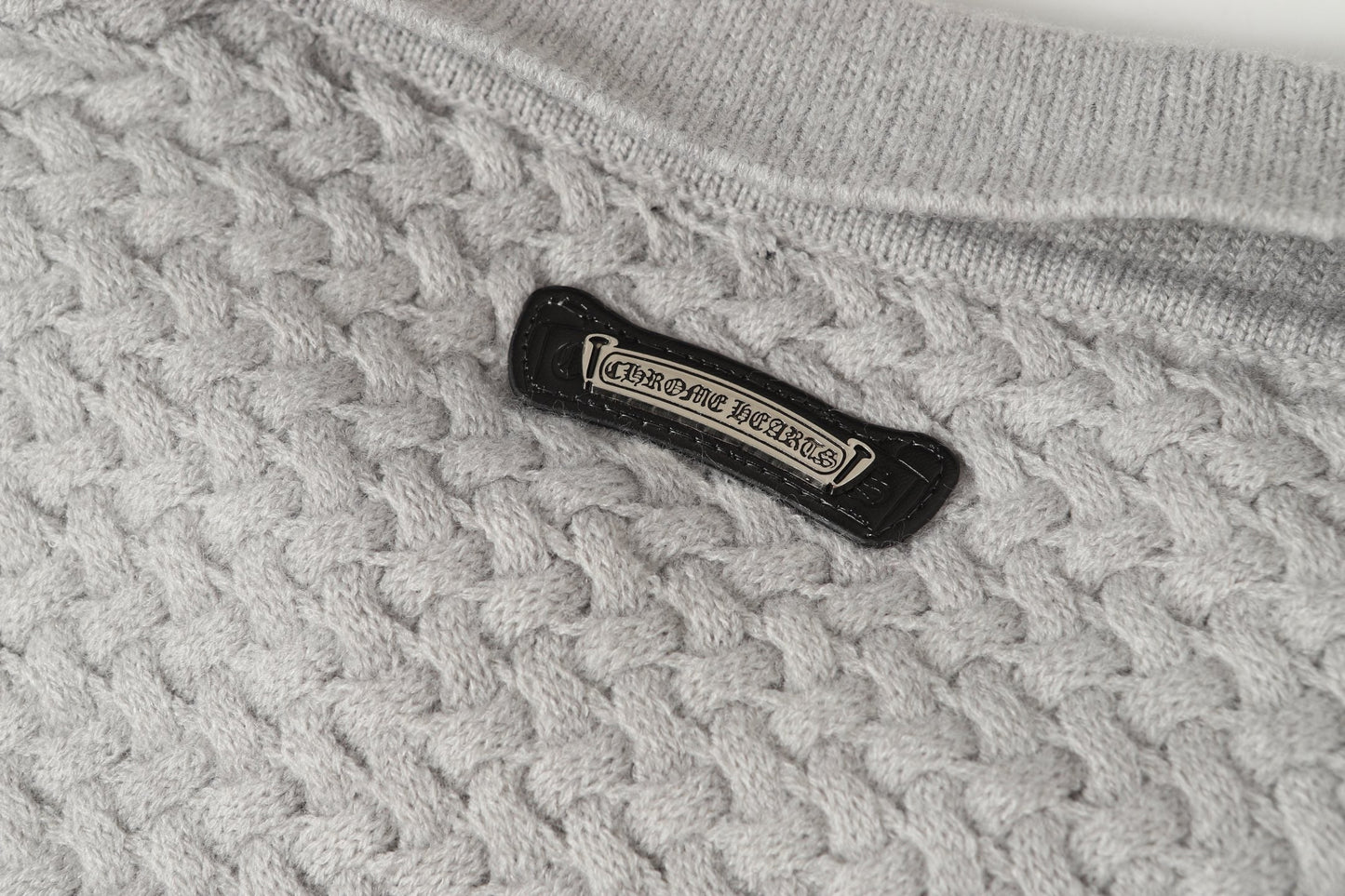 Chrome Hearts ゴシッククロス ニットカーディガン - ブラックグレー ストリートウェア ジャケット 904 