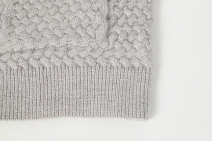 Chrome Hearts ゴシッククロス ニットカーディガン - ブラックグレー ストリートウェア ジャケット 904 