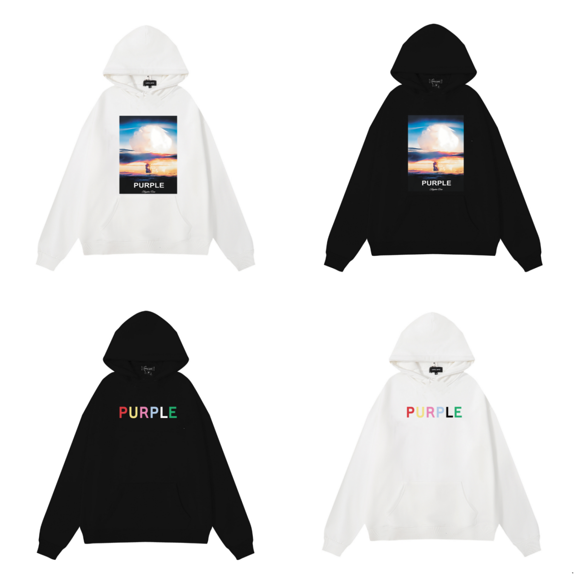 퍼플 뉴 후드티 983 