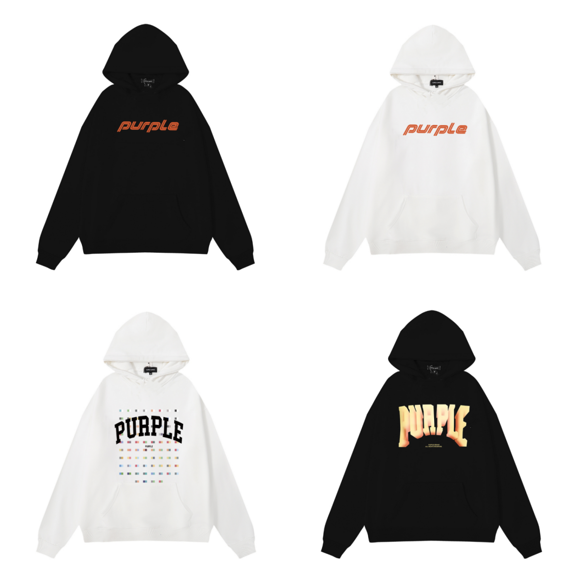 퍼플 뉴 후드티 989 
