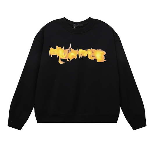 Purple Men's Long-Sleeve T-shirt Sweatshirt 1135