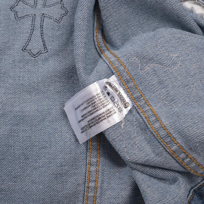 크롬하츠 패치워크 데님 재킷 - 빈티지 블루 고딕 스트리트 재킷 0789 