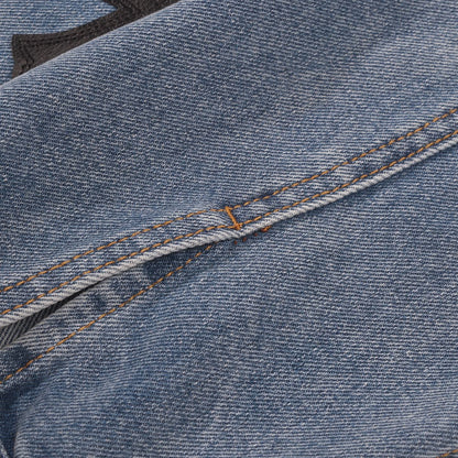 크롬하츠 패치워크 데님 재킷 - 빈티지 블루 고딕 스트리트 재킷 0789 